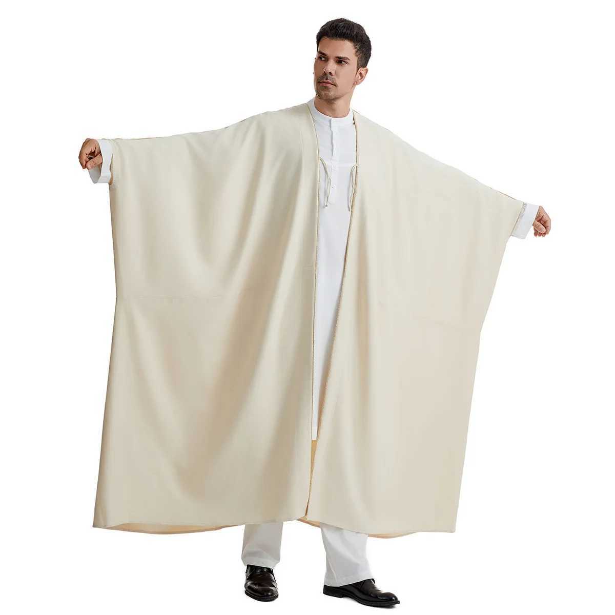 Mens Turkey Loose Robe Ramadan Eid Muslim Man Casual Outerwear Jubba Thobe Islamic Cardigan Arab Clothing Kaftan X250514