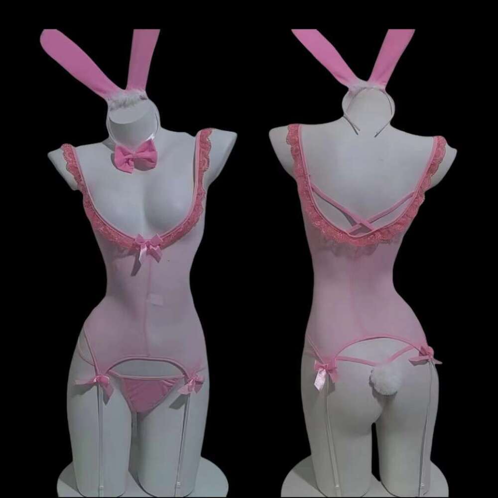 Wholesale Sexy Bunny Girl Uniform Erotic Role Costumes Lace Teddies Bodysuit Catsuit Firm Control Level Seductive Lingerie