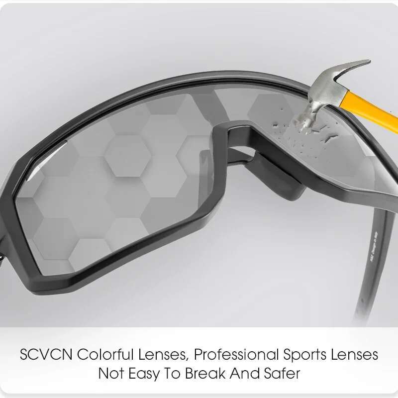 SCVCN Photochromic Sunglasses MTB Glasses Road Bike Cycling UV400 Goggles Men Women Outdoor Bicycle Sports Eyewear New
