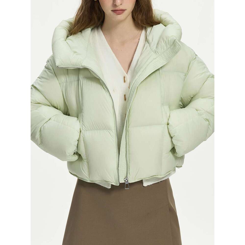 FSLE 168G Filling Amount 4 Color Short Chic Coat For Female 2024 Winter Fashion Hooded Warm Down Jacket 24Fs14134