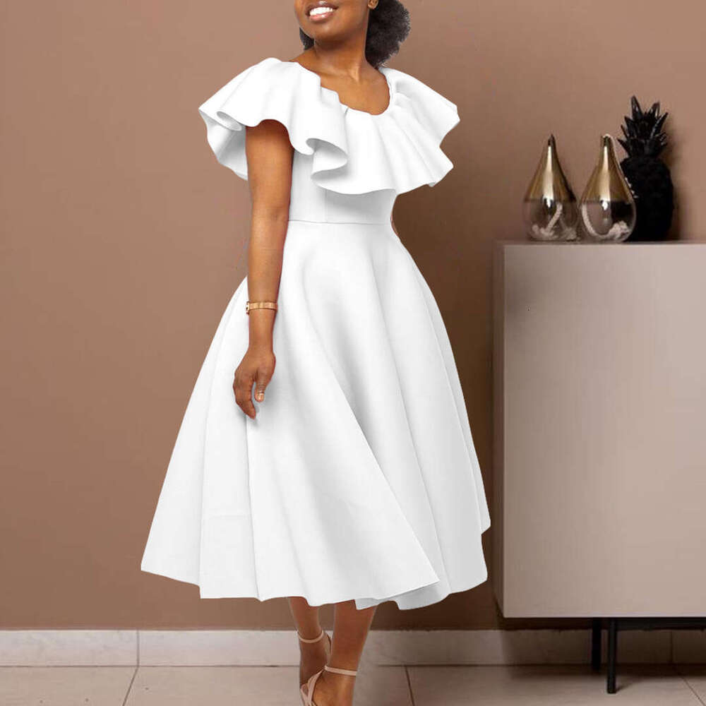 Women's Wear Women's Wear Fashionable And Elegant Ruffle Large Skirt, Banquet Dress, Evening Dress