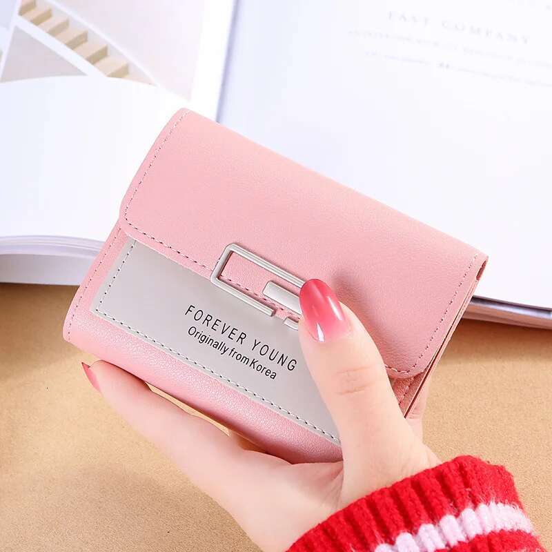 Women Short Wallet Coin Purse for Ladies Girl Money Pocket Fashion Design Card Holder Female Simple PU Leather Wallets