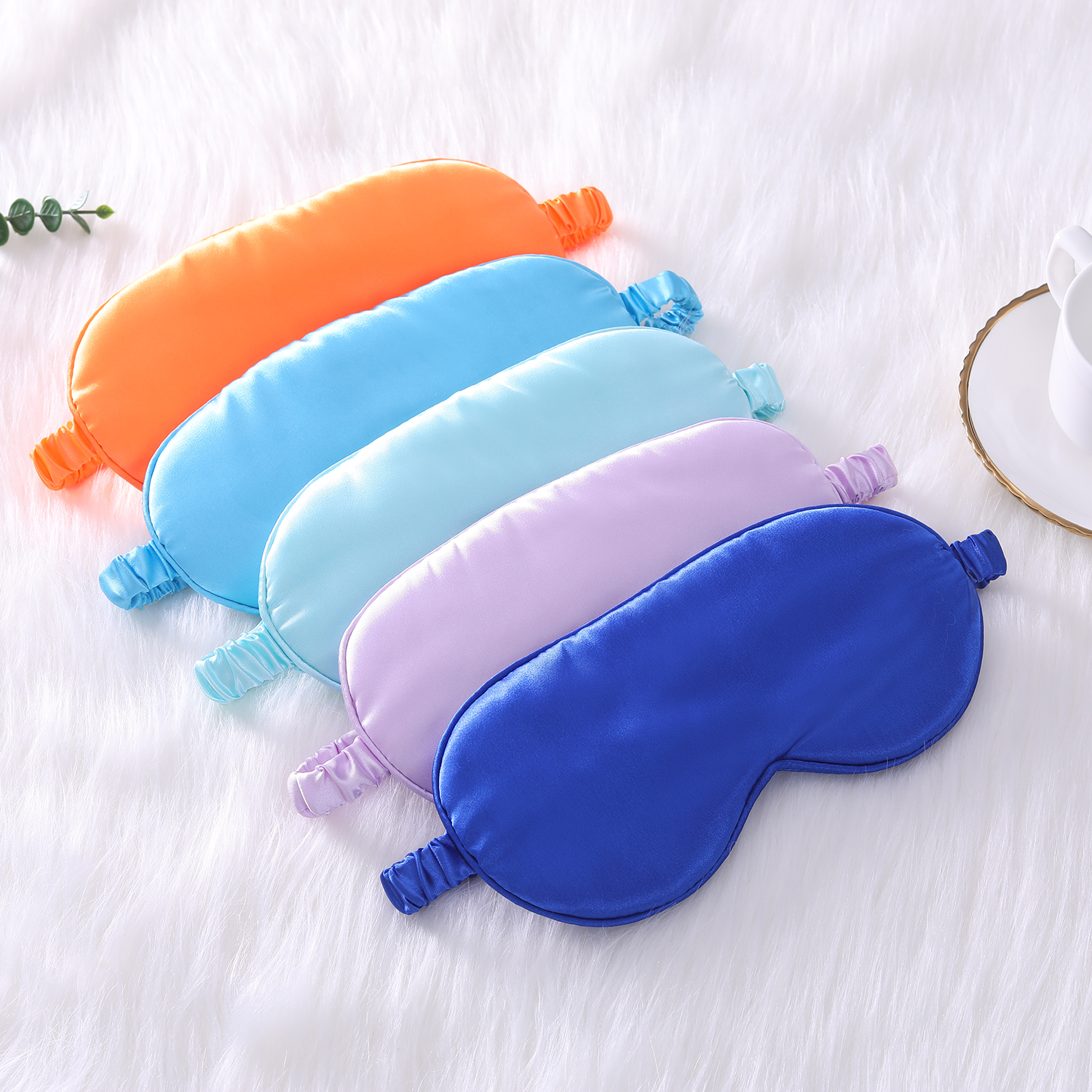 Imitation silk double-sided mulberry silk light-blocking sleep eye mask with logo printed, essential for outdoor travel, in stockfor wholesale