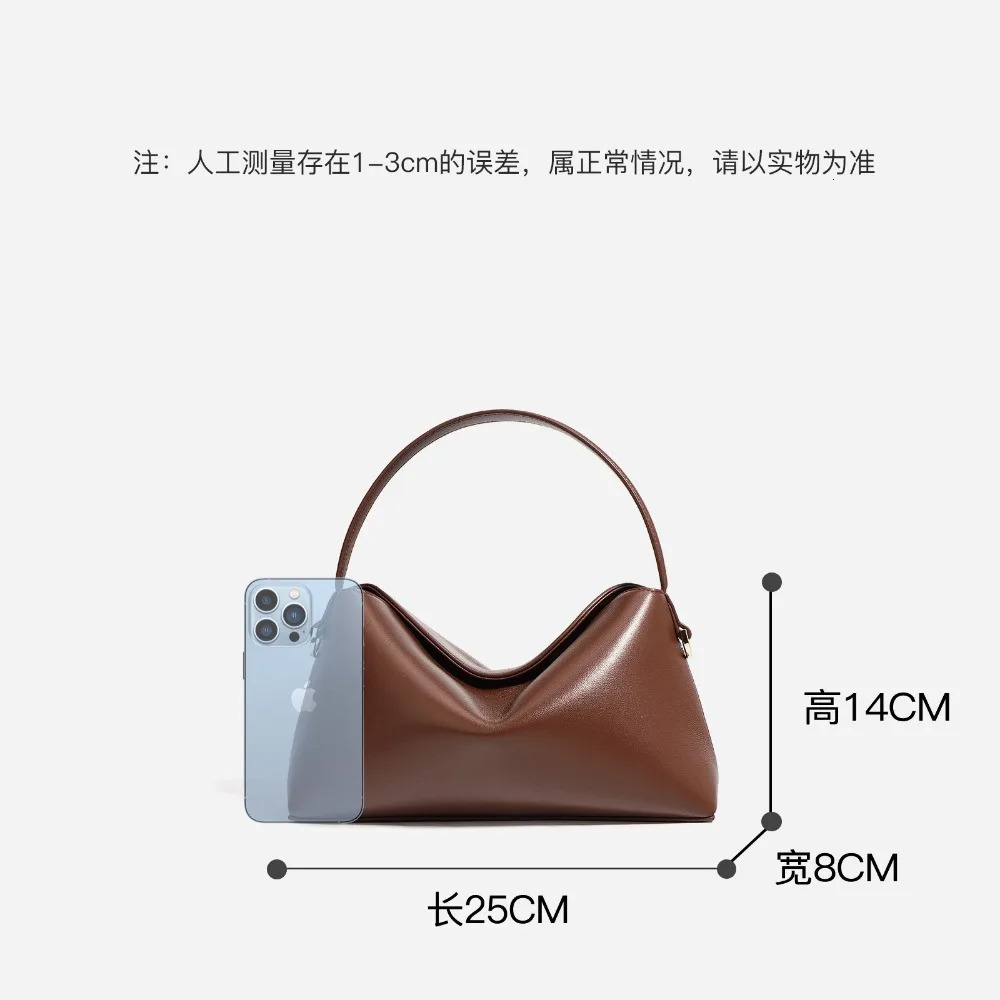 genuine leather bag with highend and niche n handheld single shoulder crossbody pillow womens 250514