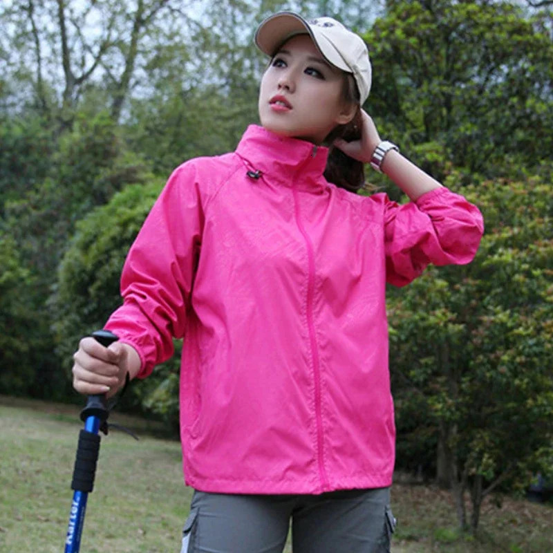 Outdoor Sport Windbreaker Thin Coat Unisex Waterproof Quick Dry Basic Jacket Sun Protection Ultra-light Hooded Jackets Men Women 250513