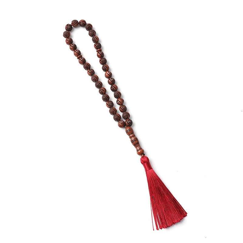 Muslim bracelet with 33 imitation tassel bodhi bracelet, new handheld prayer beads, hand twisted finger soft men's and women's styles