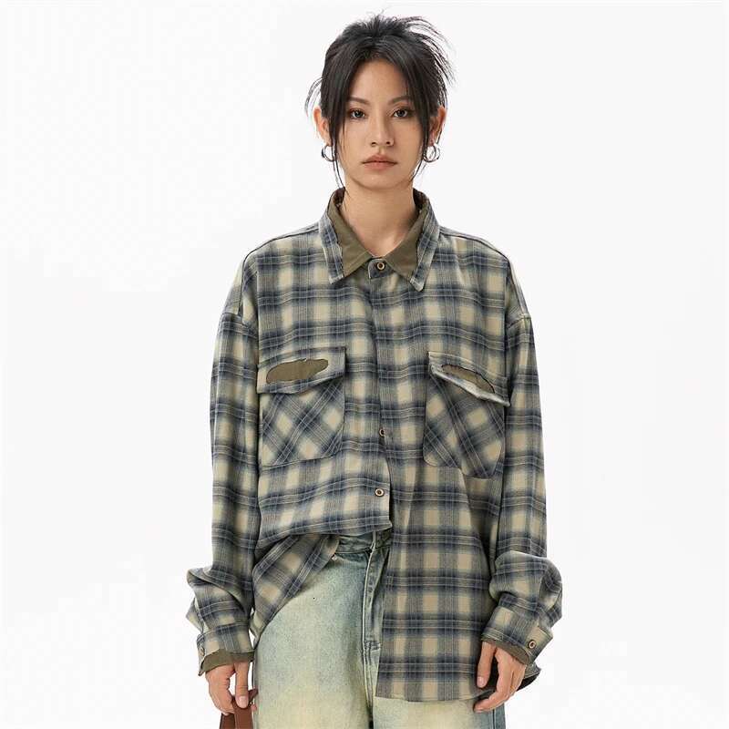 Casual Checked Shirt Women Tops Woman Choice Welcome Deals Womens Shirts Women's Long Sleeve Blouse Western Female