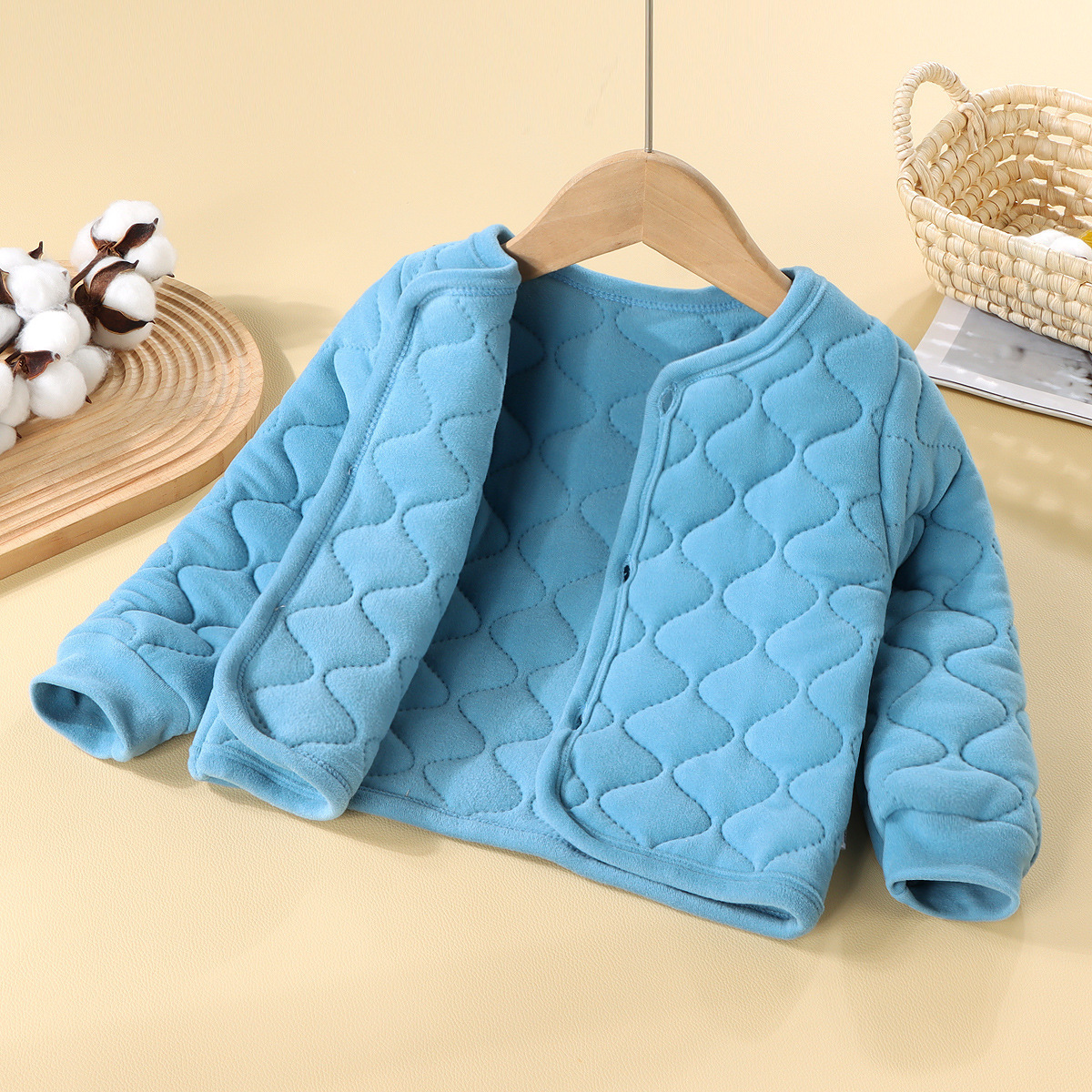 Winter Baby Long Sleeve Warm Coat Plus Velvet Thick Infant Girl Denim Jacket Toddler Boy Casual Cardigan Kids Clothes 240926