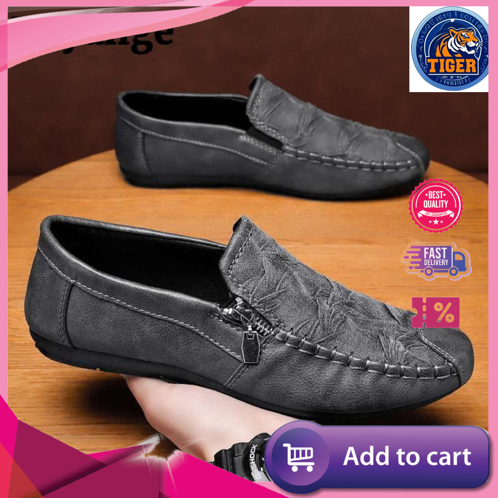 Ddmytiger Casual For Men Loafers Retro Comfort Side Zipper Slip On Flats Vulcanized Shoes New Walking Tenis Hombres Male Footwear Outdoor