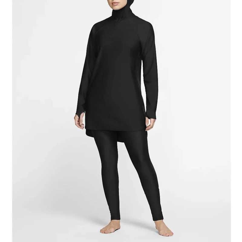 Muslim Black Full Cover Burkinis Sets Modest Bathing Swimsuit Swimwear Arab Islamic Beachwear Middle East Women Summer Outfits X250514