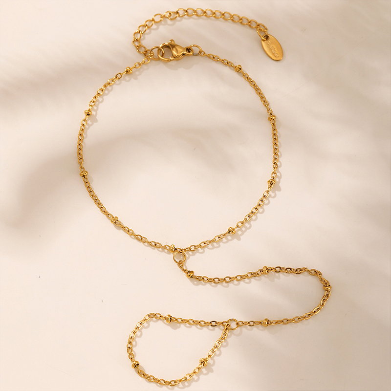 Minimalist Polished Surface Style Stainless Steel Link Bracelet for Men & Women