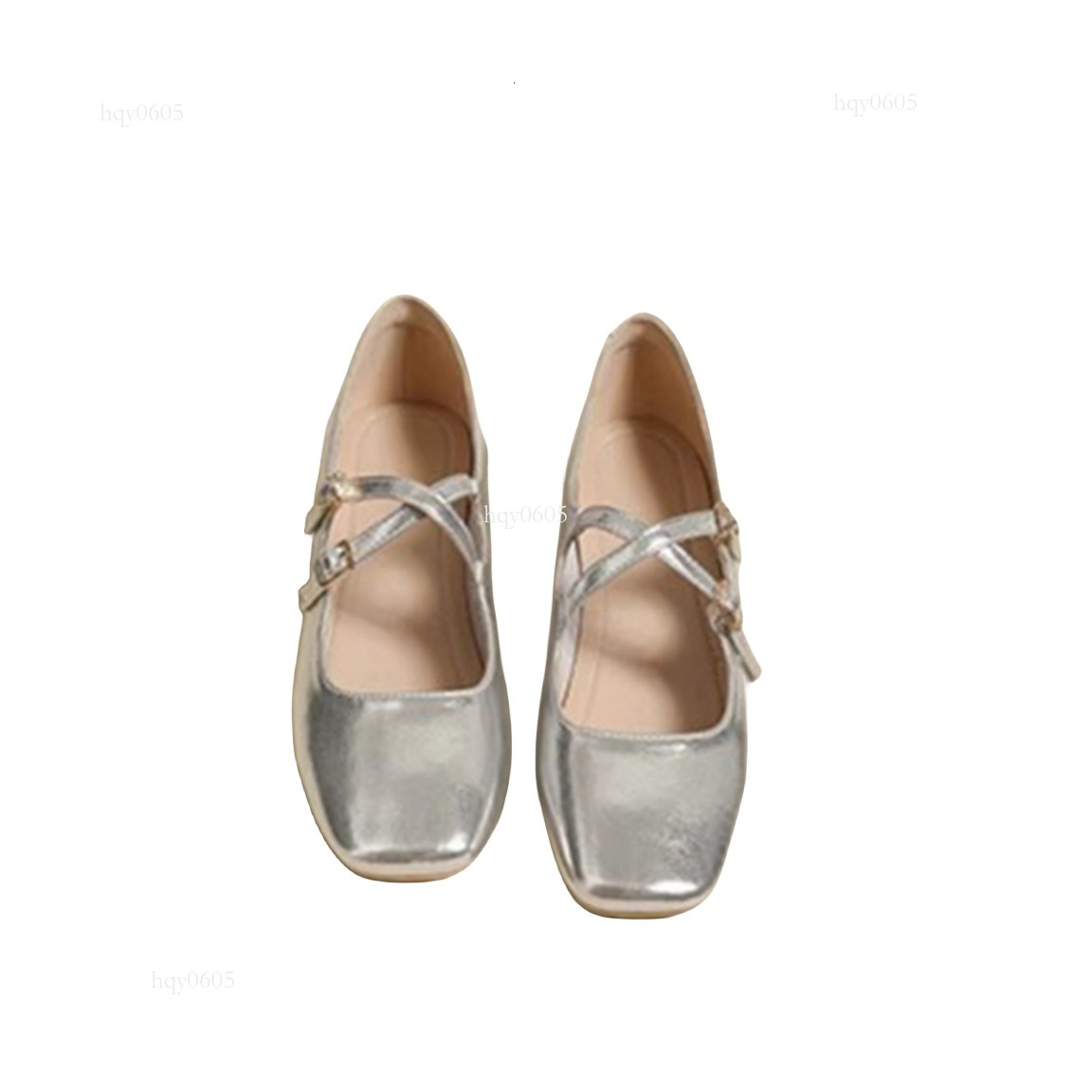 Top brand high-quality new-style designer French Marie Jane women's square headed silver gentle single shoes 2025 British style small leather sho