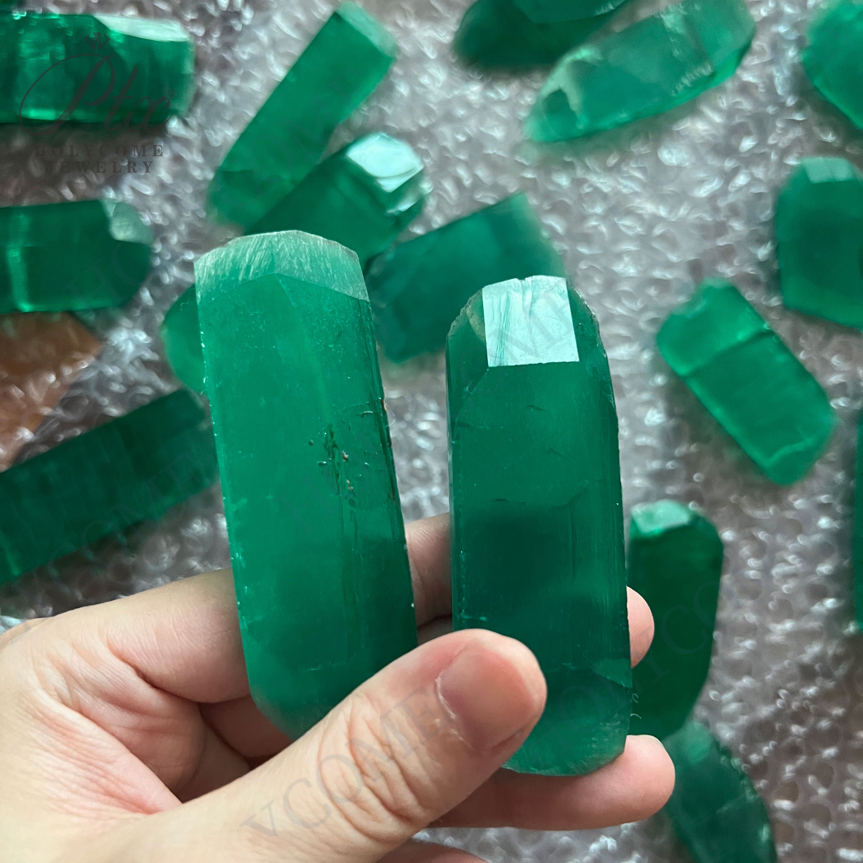 Colombia Lab Grown Emerald Synthetic VVS VS Emerald Stone Hydrothermal Lab Created Pear Cut Loose Gemstone with AGL Certificate