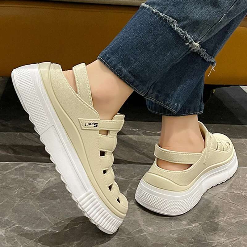 Summer Women Platform Rome Sandals Comfortable Street Clogs Outdoor Flats Shoes Soft Beach Slippers Indoor Slides 36-41