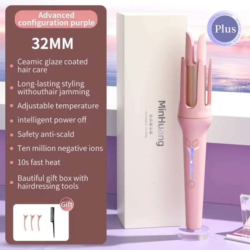 Automatic Curling Iron 32 mm Big Roll Anion Ceramic Hair Curler 4-Speed Adjustable Fast Heating Fashion Styling Tools