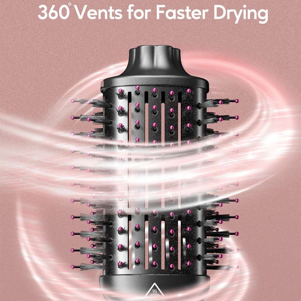 4 in 1 Hot Air Comb Reduces Frizz Static Electricity Hair Blow Dryer Brush Create Voluminous Curls