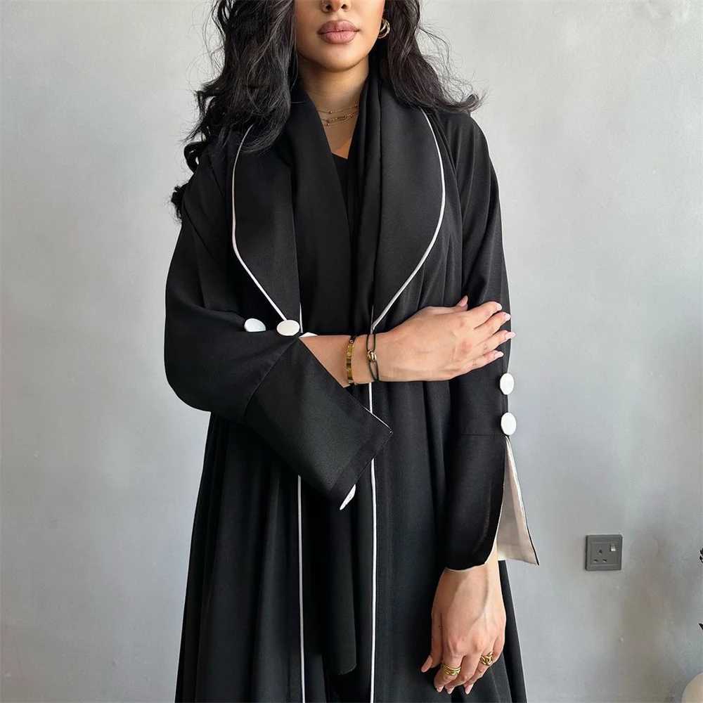 Eid Open Abayas for Women Dubai 2025 Plain Solid Causal Abaya Kimono Turkey Muslim Hijab Dress Islam Outfit Kaftan Robe Ramadan X250514