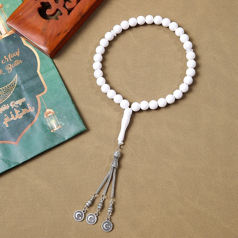 Hand Arabic hand Muslim prayer handmade string, 33 beads, handheld bead bracelet