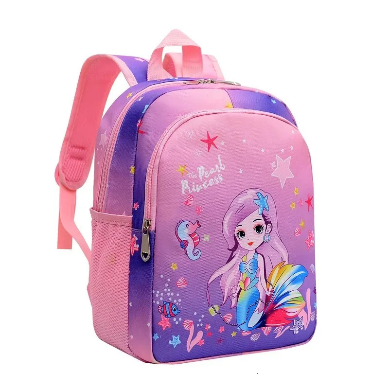 Toddler Girls Backpack Cartoon Unicorn Mermaid Print School Bag For Kindergarten Elementary Gift For Children Girls Backpacks 250514