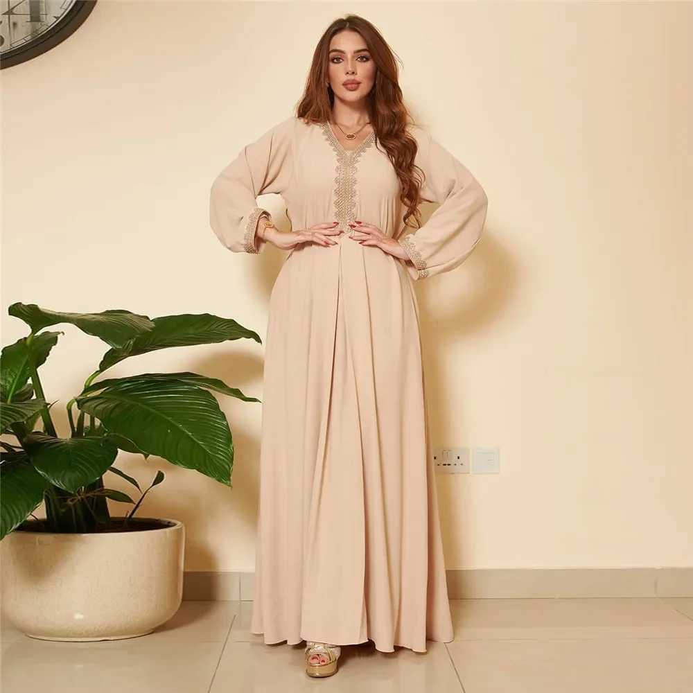 Malaysia Turkey Women Maxi Dress Muslim Ramadan Islamic Arabic Abayas Ethnic Solid Spring Autumn Robe Gown Middle East X250514