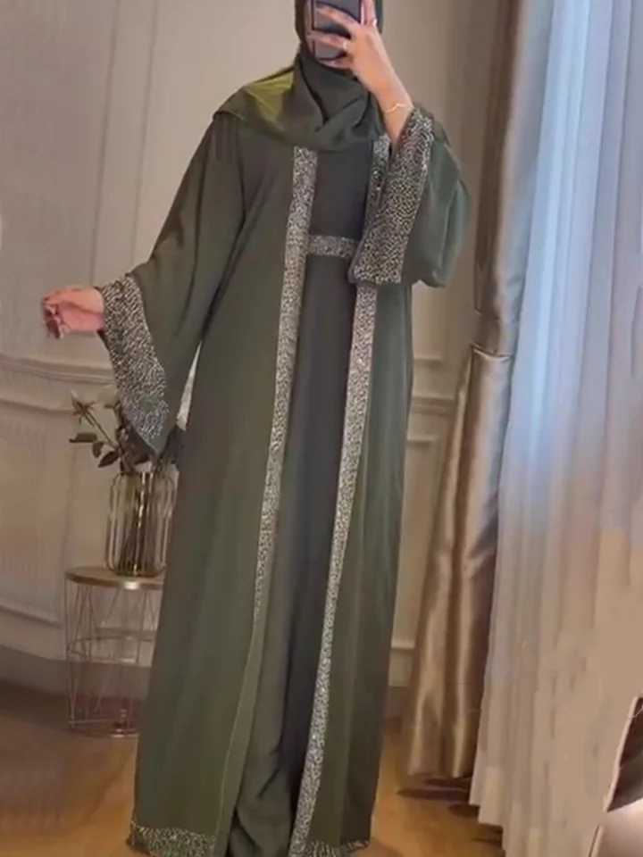 Open Abaya Dubai Kaftan Muslim Cardigan Abayas Dresses for Women 2025 Casual Kimono Robe Femme Caftan Turkish Islamic Clothes X250514