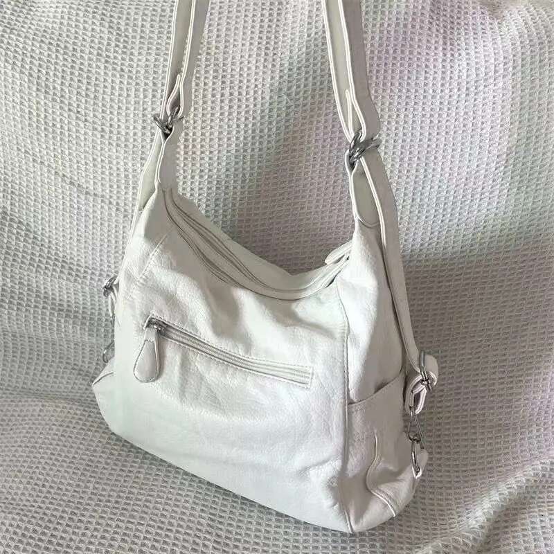 Soft Leather Large Capacity Tote Star Classic Shoulder Y2k Korean Casual Crossbody Bag Versatile Student Bags