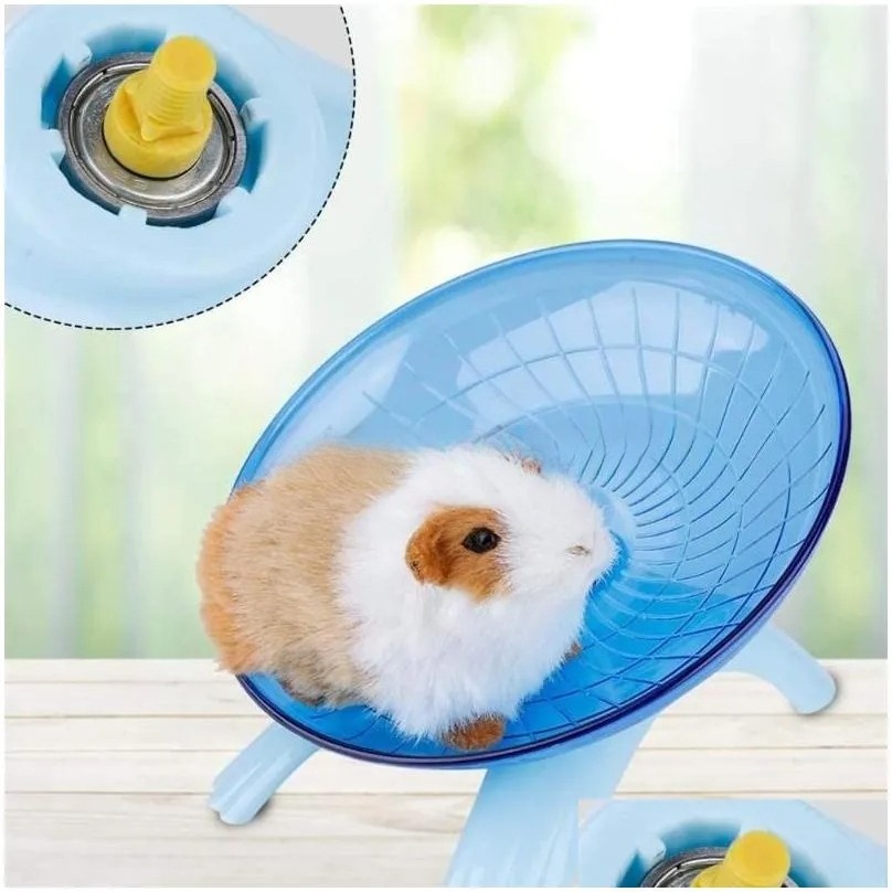 Hamster Flying Saucer Silent Running Exercise Wheel for Hamsters, Gerbils, Mice,Hedgehog and Other Small Pets Quiet Running Wheels Hamster Wheel