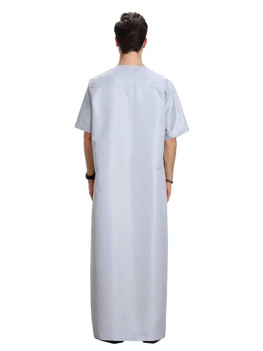 Muslim Robe Arab Men Thobe Ramadan CoStumes Solid Arabic Pakistan SAudi Arabia Eid Turkey Abaya Male Islamic 2025 X250514