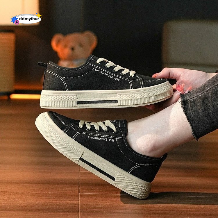 Spring Autumn Lightweight and for Women 2024 New Style Simple Low cut Soft soled Casual Versatile Trendy Canvas Shoes ddmythur
