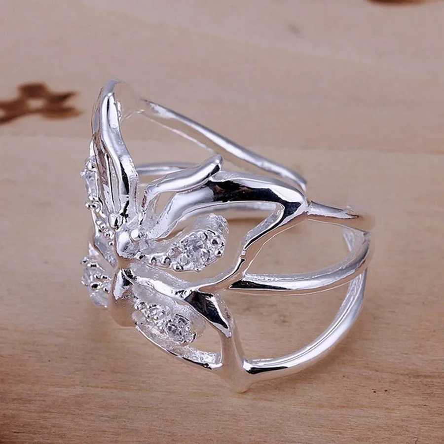 925 Sterling Silver Crystal Wedding Ring Hot-saled Fashion Women Christmas Gifts Beautiful Elegant Train JewelryXJ250514