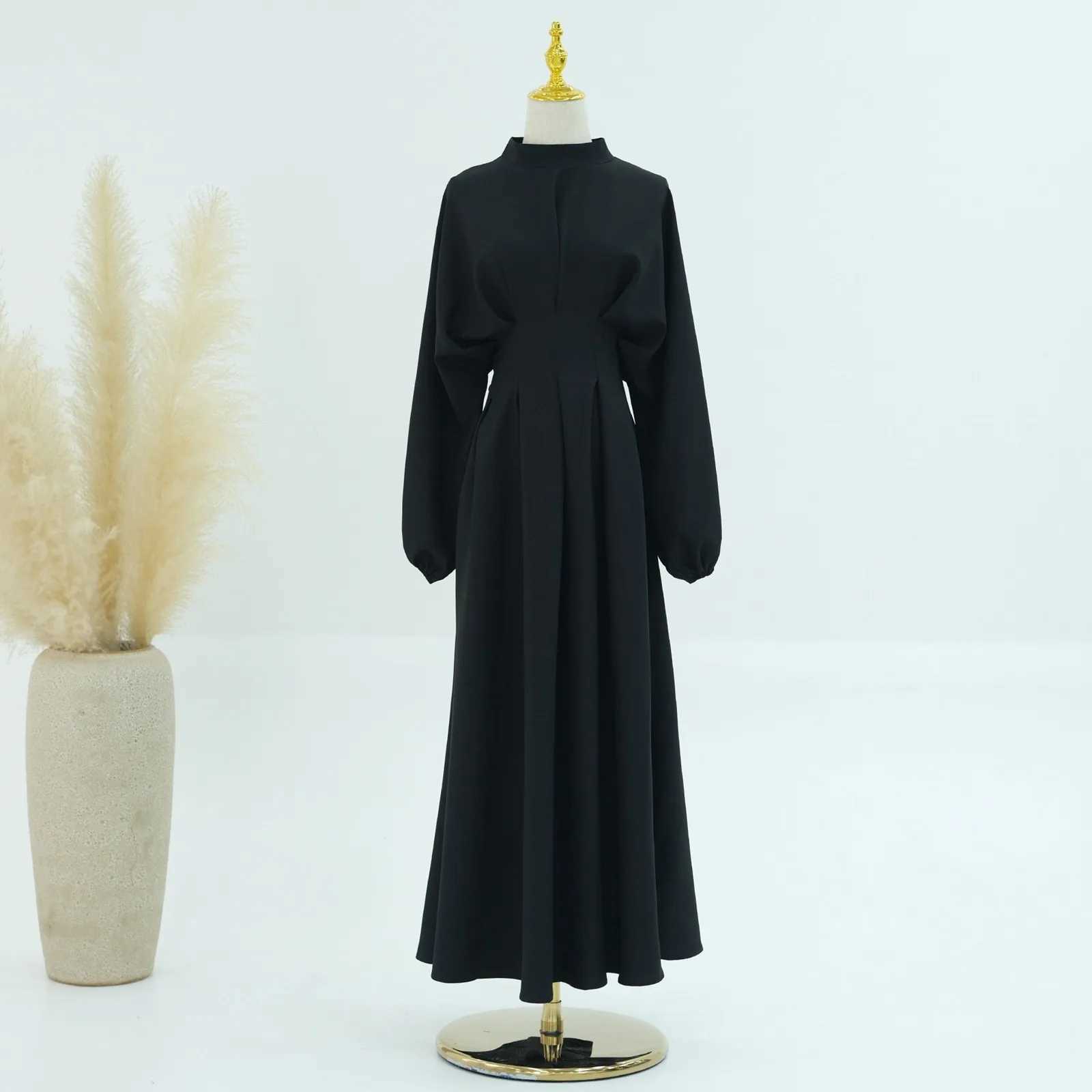 Elegant and Modest Blue Long Muslim Dress Womens Eid Ramadan Robe Dress 2025 Ramadan Kaftan Party Dresses Dubai Muslim Robe X250514