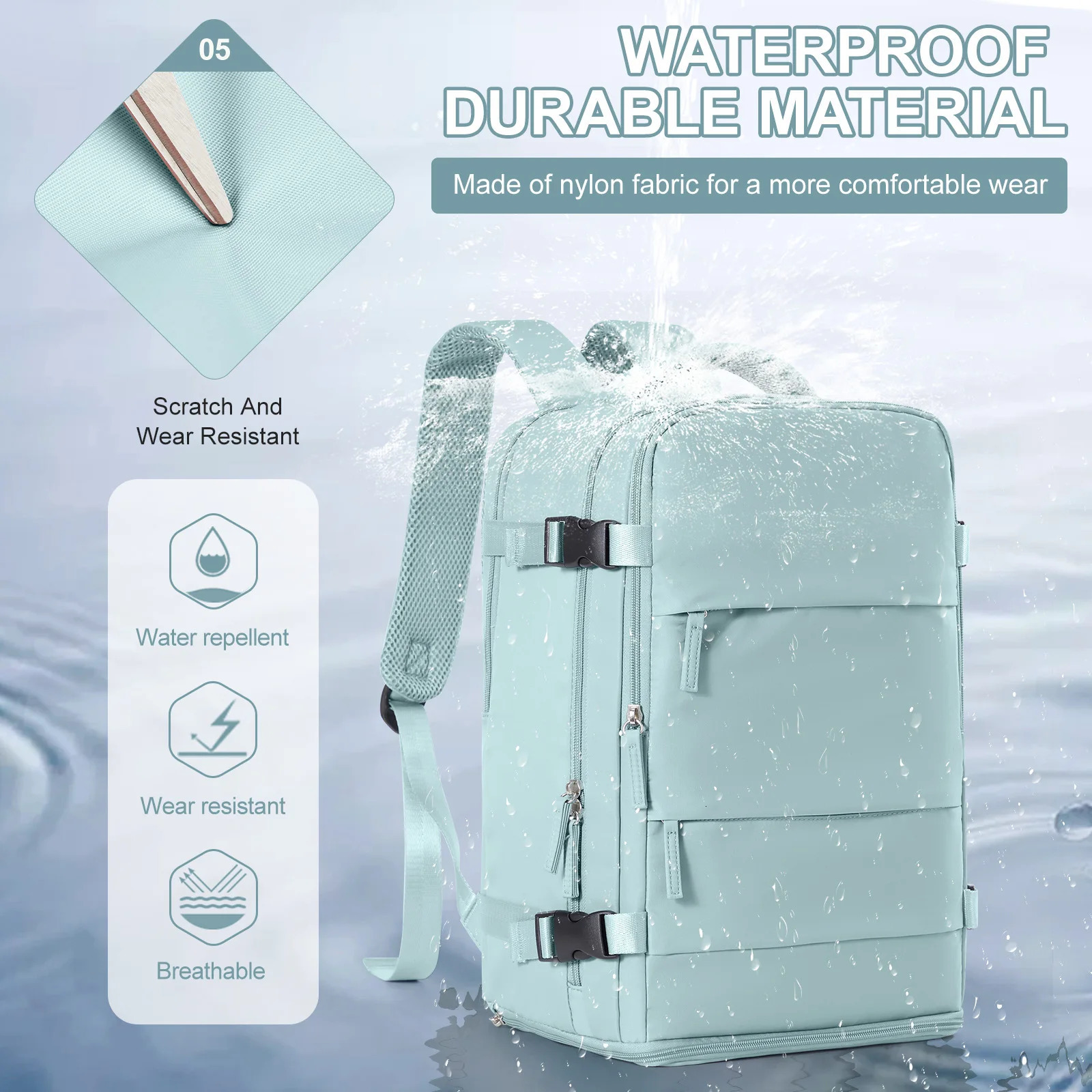 Women Men Hand Luggage Backpack Business College Laptop Travel Waterproof Carry on mochila viaje cabina avion 40x20x25 250514