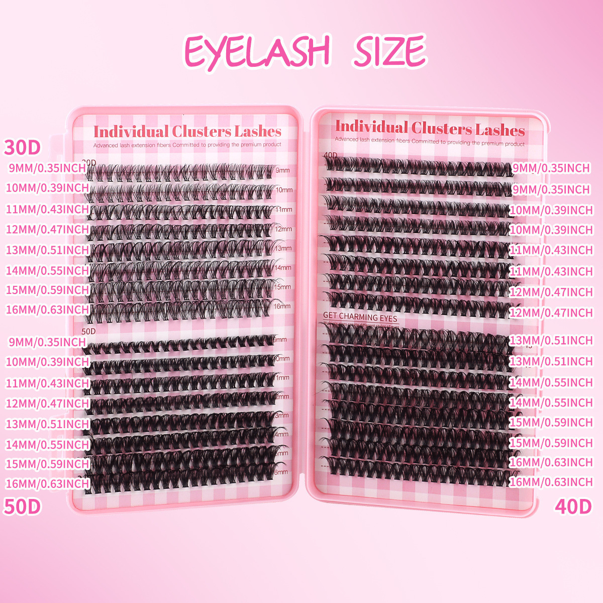 Eyelash Clusters Kit Large capacity Wispy Individual Lashes Natural DIY Cluster Eyelash Extensions for Beginners 241218