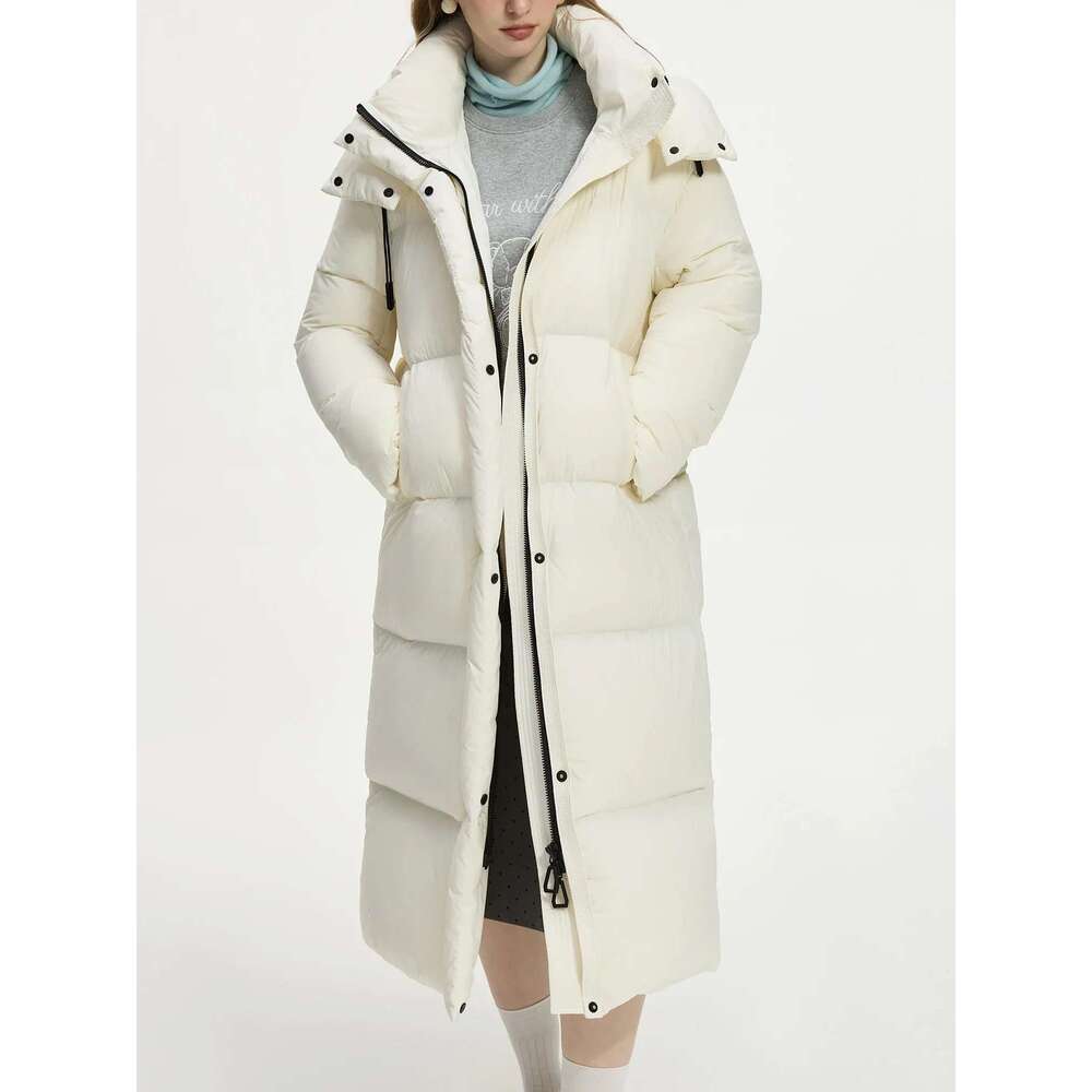 FSLE 251.2G Filling Amount Long Outdoor Warm Down 3 Colors Jacket For Women Winter 2024 New Versatile Chic Coat 24Fs14081