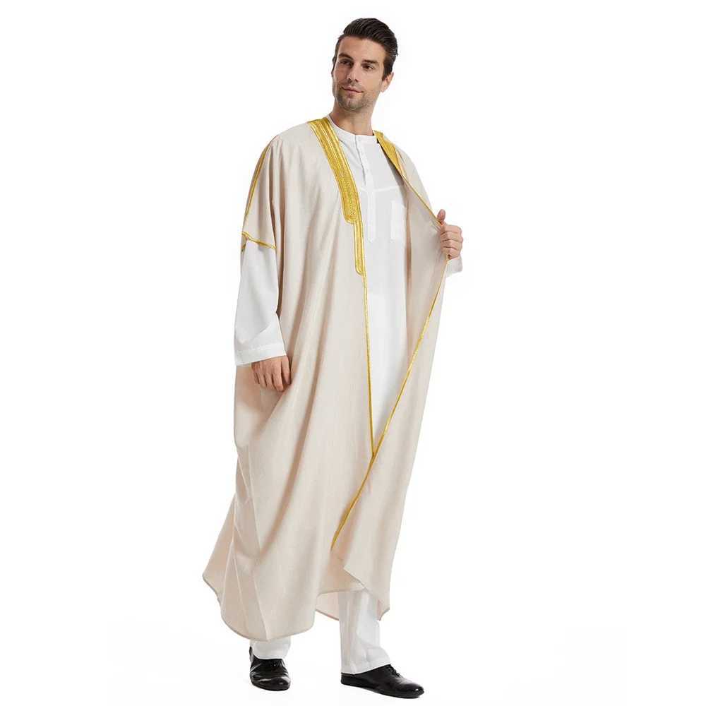 Middle East Mens Robe Muslim Dress Kimono Dishdasha Clothing Islamic Dubai Saudi Abayas Prayer Abaya Kaftan Ramadan Jubba Thobe X250514