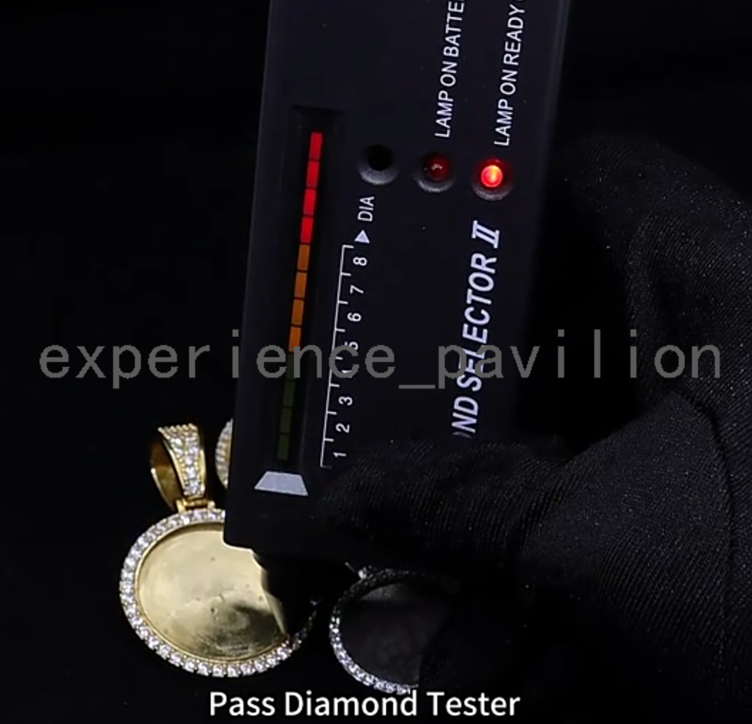 Pass Diamond Tester Jewelry Waterproof and Scratch-resistant Surface Iced Out Jewelry Vvs Moissanite Memory Pendant Necklace