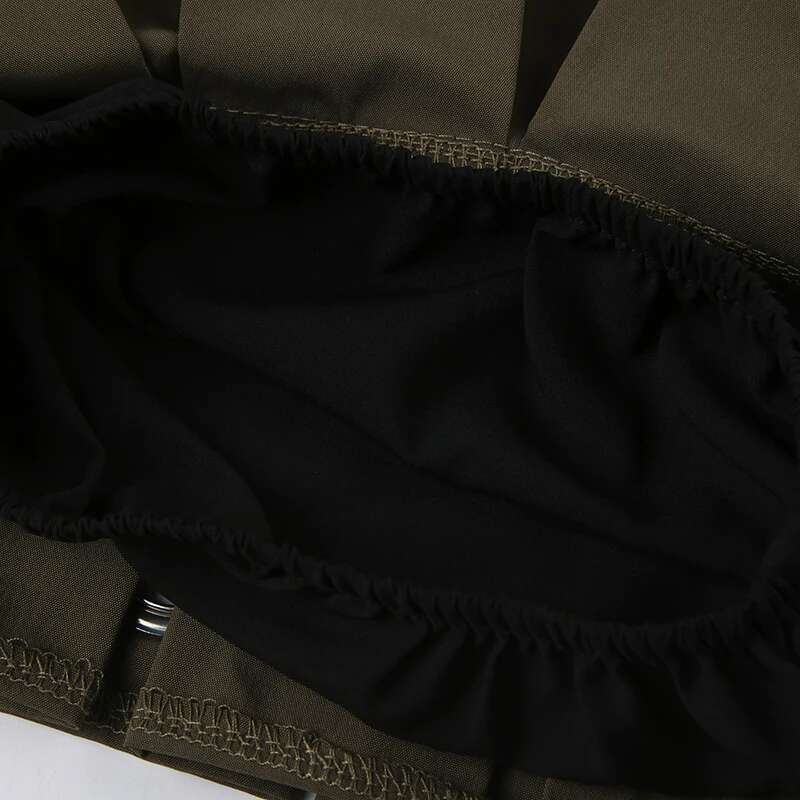 CIBBAR Punk Style Low Rise Mini Skirt With Leather Belt Hot Sexy Super Short Pleated Skirts Women Haruku Clubwear Outfits Y2k