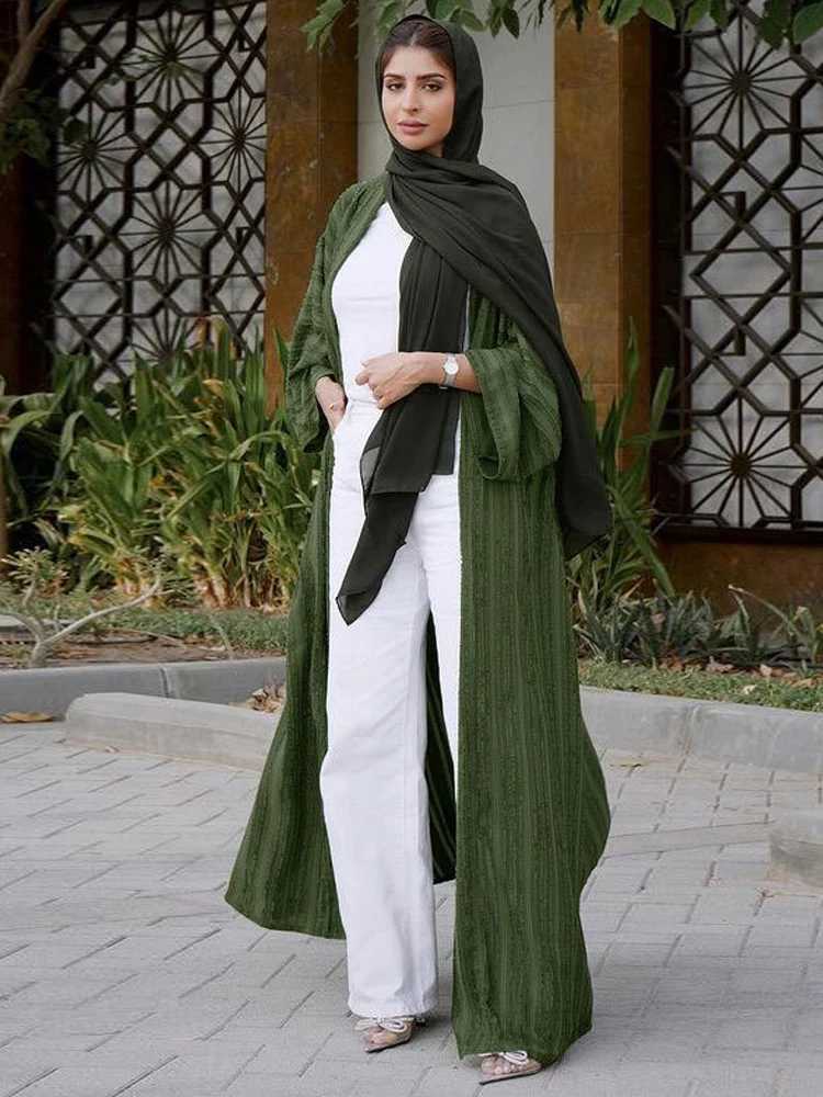 Ramadan Eid Mubarak Kaftan Robe Kimono Femme Musulmane Open Abaya Dubai Turkey Islam Muslim Long Dress For Women Pakistan Caftan X2505141