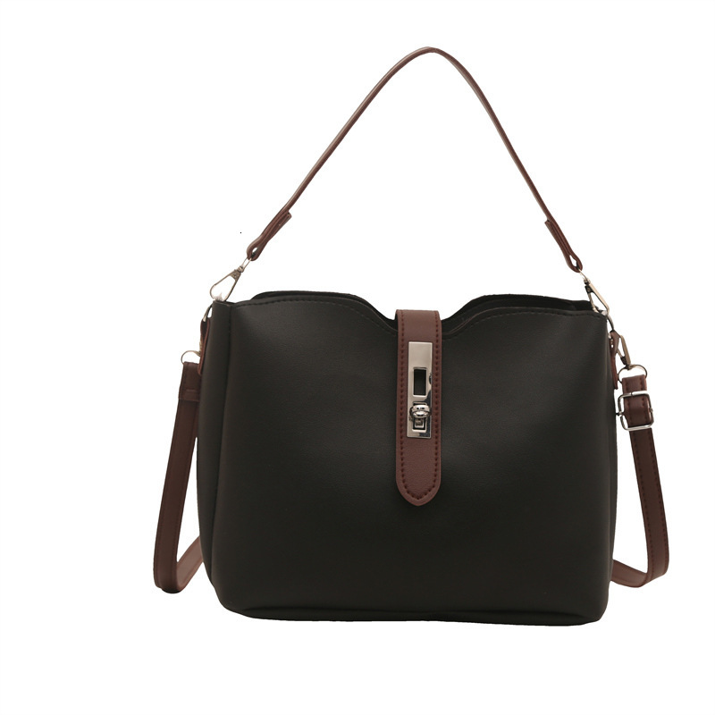 Free Delivery Designer Bag Large Capacity Bucket 2025 Fashionable And Versatile Single Crossbody Soft Leather Premium Wide Shoulder Strap Underarm Bag