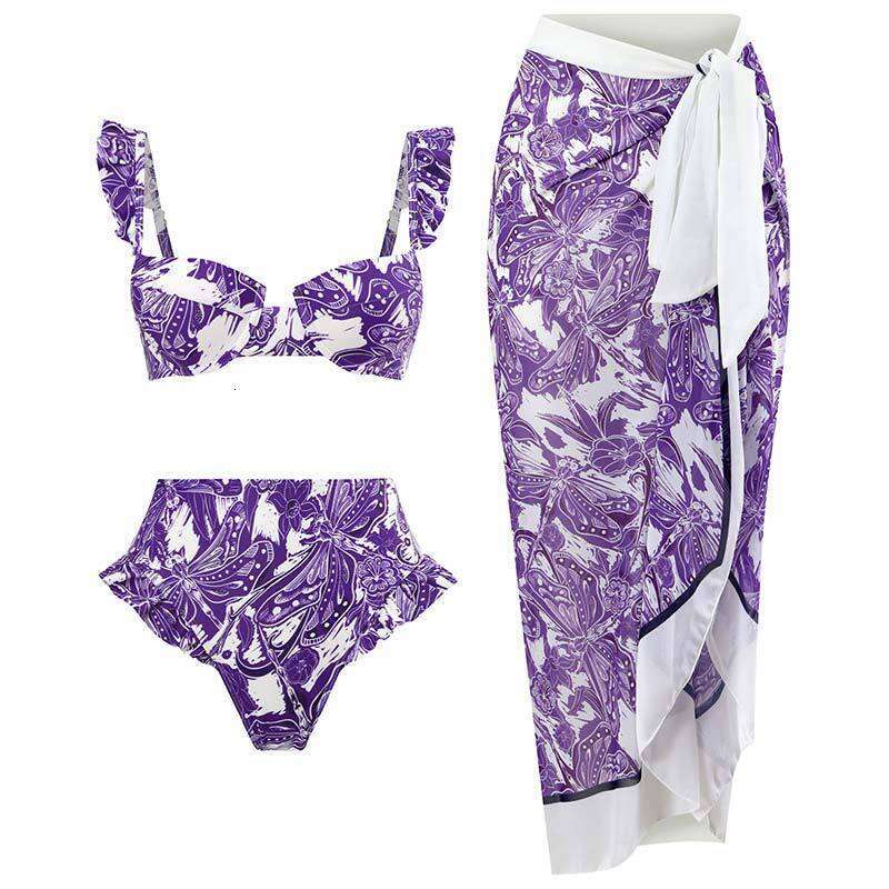 New split three piece bikini swimsuit women's hot selling item ka h k 2025 new casual versatile fashion clothing