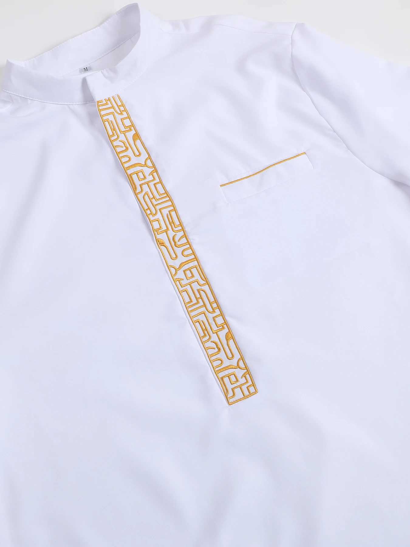 New Muslim Robe Mo Arab Ethnic Wind Sleeve Embroidery Festival Set Casual Men Abaya (M-4XL) X250514