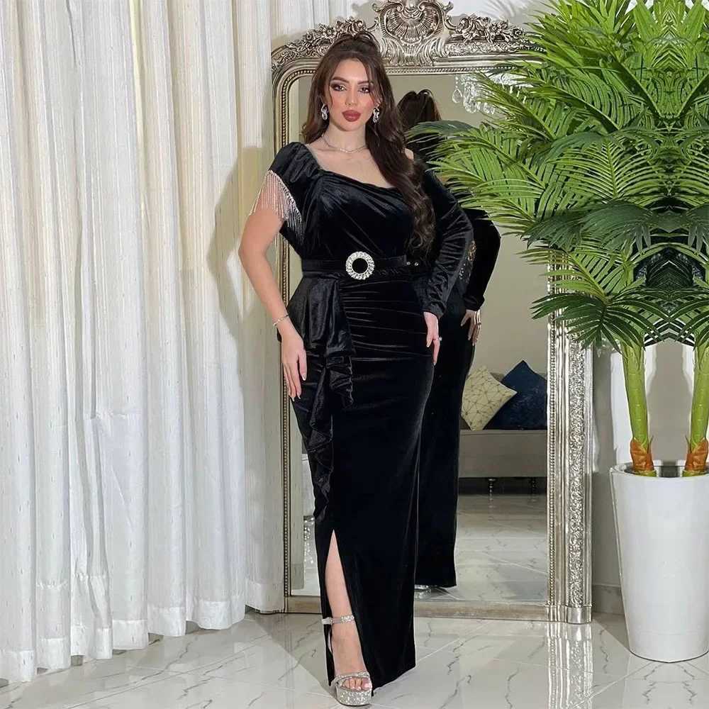 Morocco Velvet Kaftan Eid Ramadan Muslim Tassel Evening Dress Women Dubai Abaya Turkey Caftan Arab Robe Islam Jalabiya Djellaba X250514
