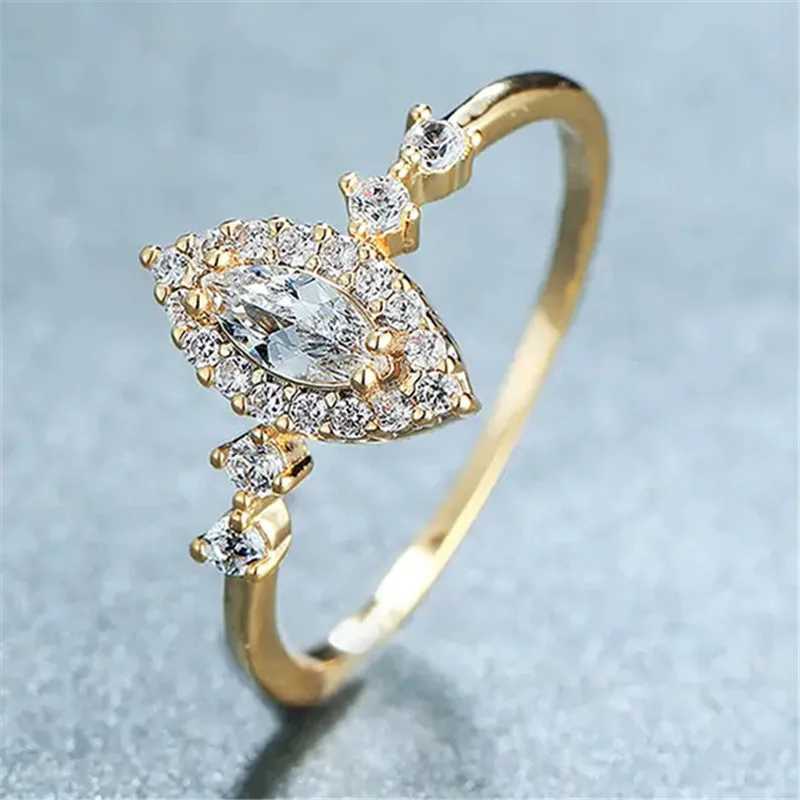 925 Sterling Silver Fashion Luxury Marquise Cubic Zirconia Rings for Women Engagement Wedding Accories JewelryXJ250514