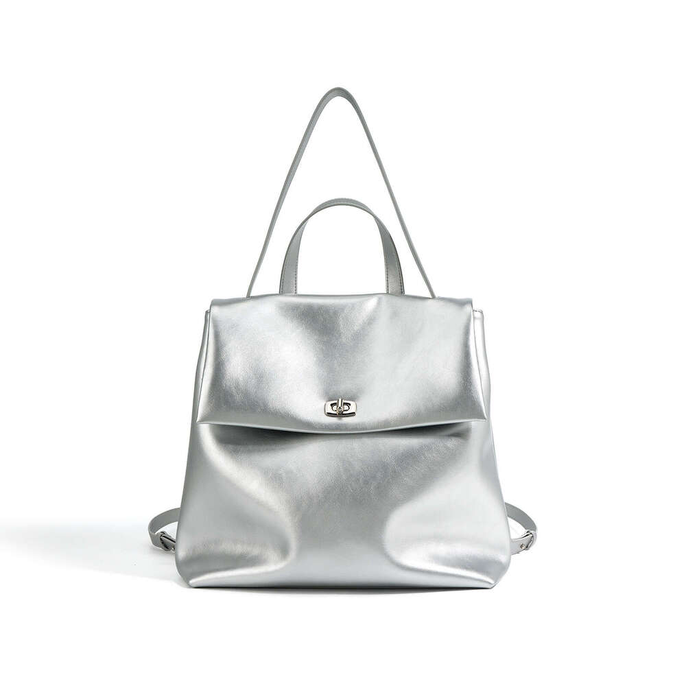 Texture Leather 2025 New Solid Color Backpack Women's College Student Short Distance Travel Bag