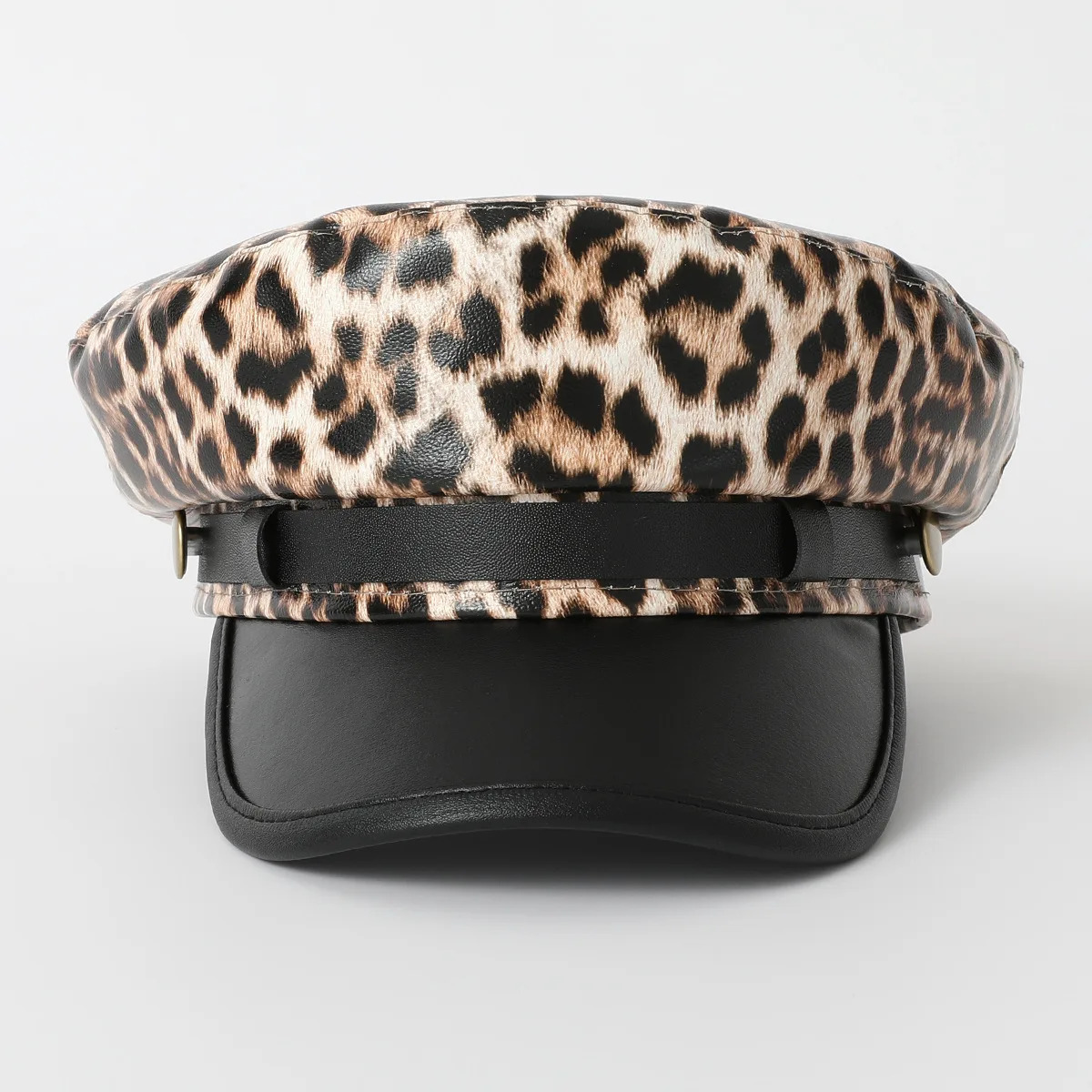 Vintage leopard print Berets for Women Fashion y2k Flat Army Cap Salior Hat 250514