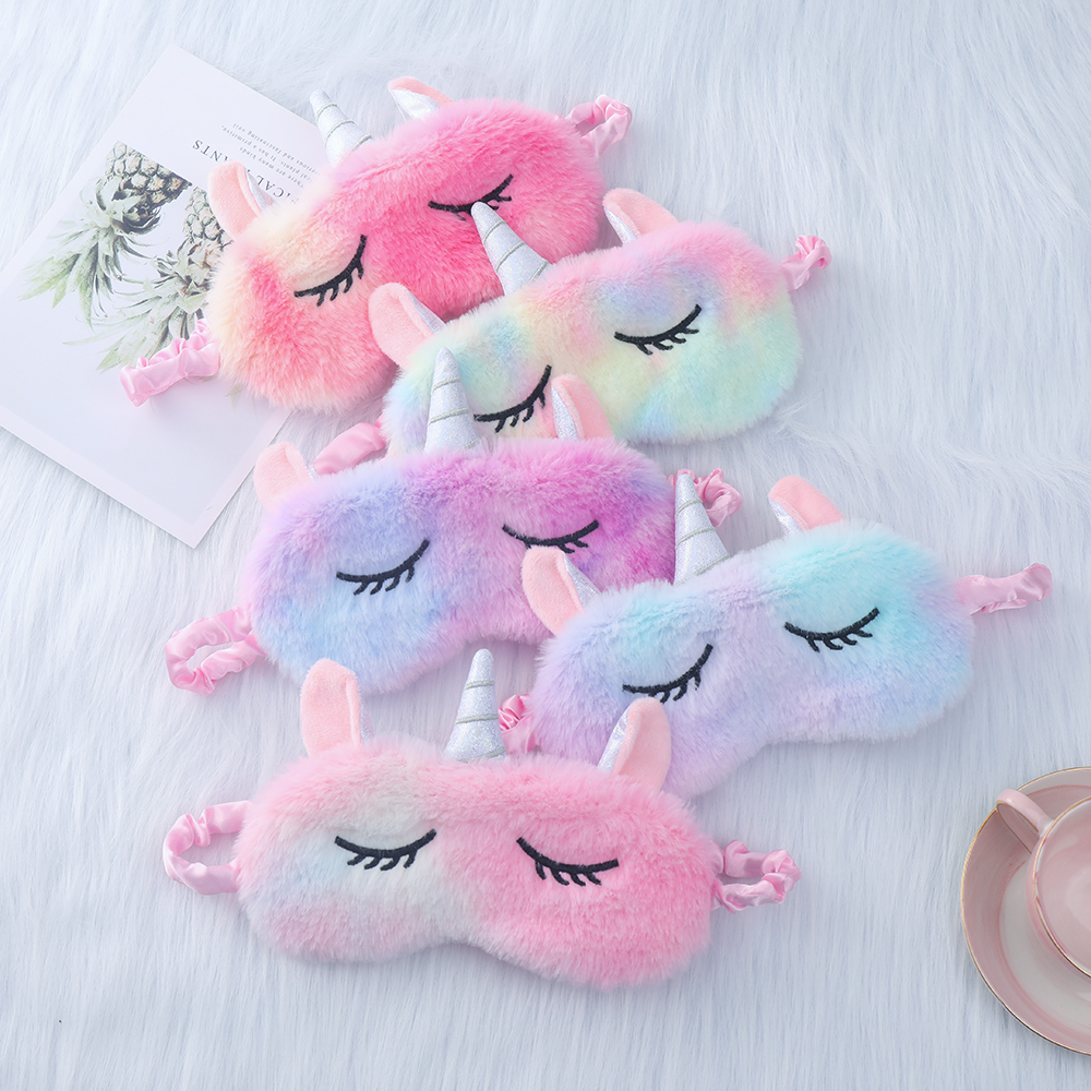 Soft & Colorful Sleeping Face Covering by Wholesalers: Plush Animal Eye Covers
