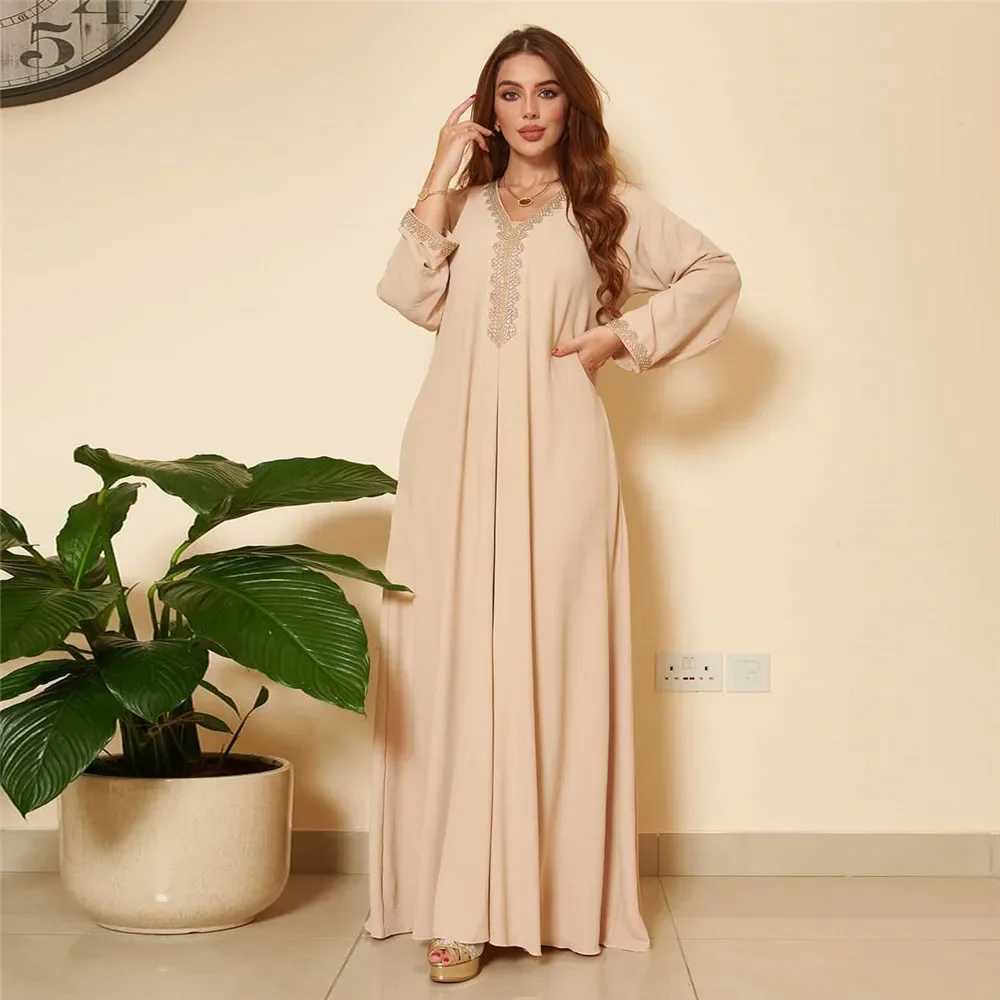 Malaysia Turkey Women Maxi Dress Muslim Ramadan Islamic Arabic Abayas Ethnic Solid Spring Autumn Robe Gown Middle East X250514
