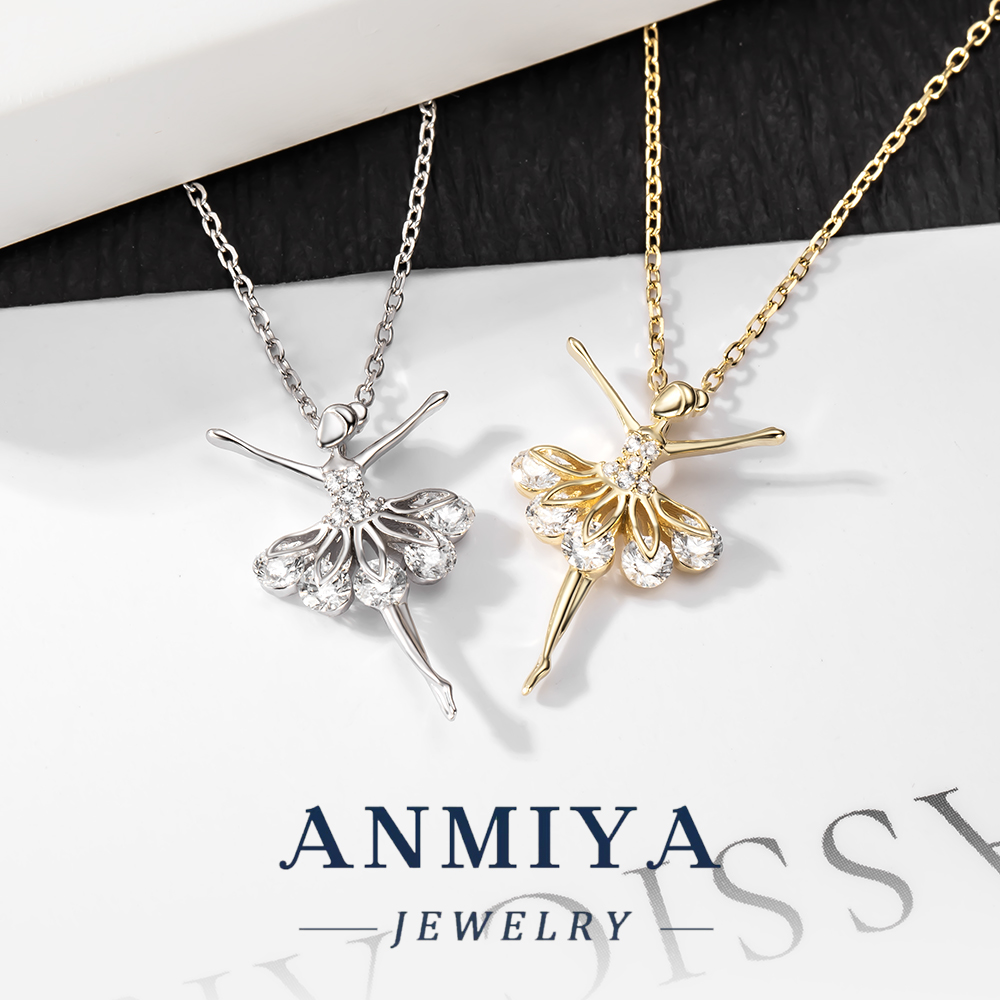 Delicate Dancer Charm for Ballet Lovers,Dainty S925 Necklace,Minimalist S925 Silver Jewelry