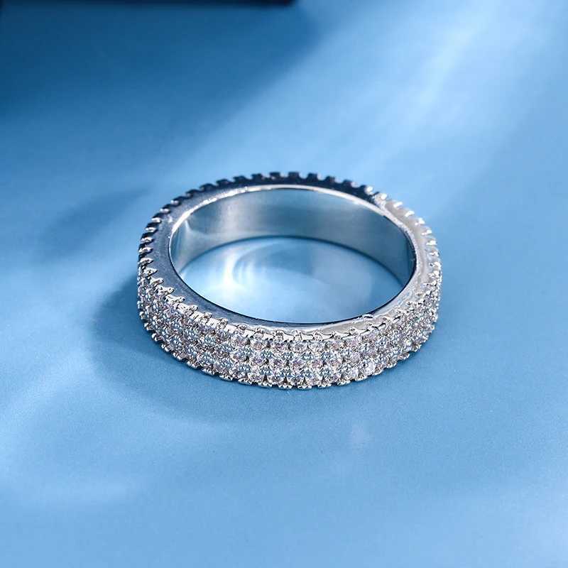 Sparkling High Quality Ladies Zircon Ring S925 Silver Plated Party Banquet Birtay Ornament Bride Wedding Engagement GiftXJ250514