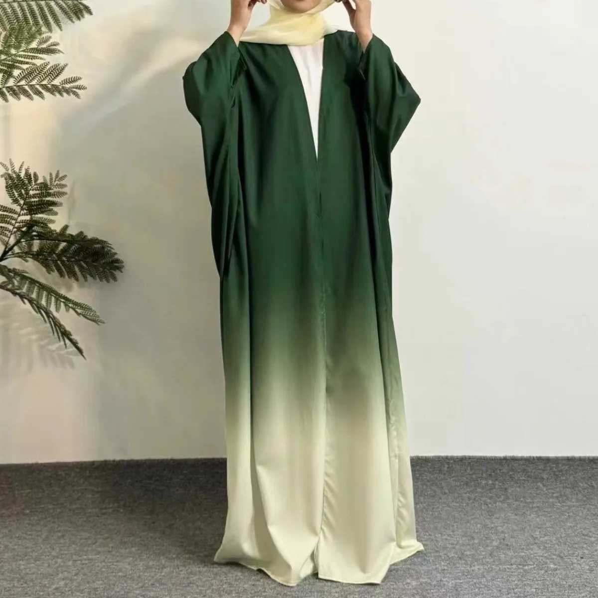 Open Front AbayaLong Slve Maxi Length Dress Womens Clothing Muslim Abayas Cardigan Out Kaftans Women Jilbabs X250514